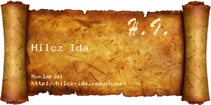Hilcz Ida névjegykártya